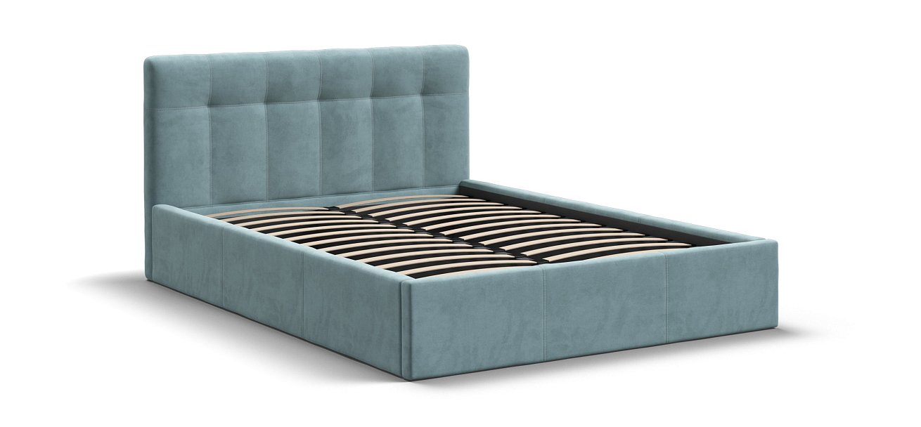 Кровать Белла 140*200 велюр Monolit аква