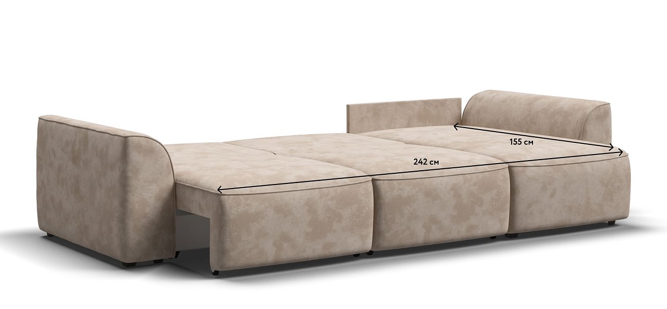 Угловой диван KING SE Велюр Alkantara пепел