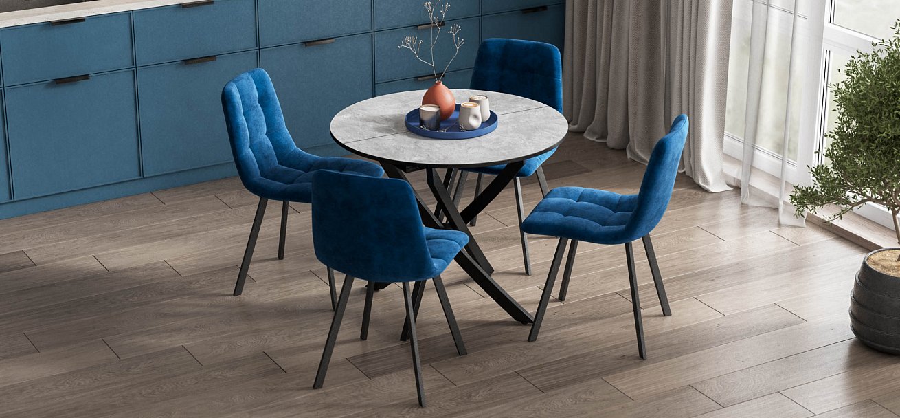 Стол Boss One NEW Бетон, черный