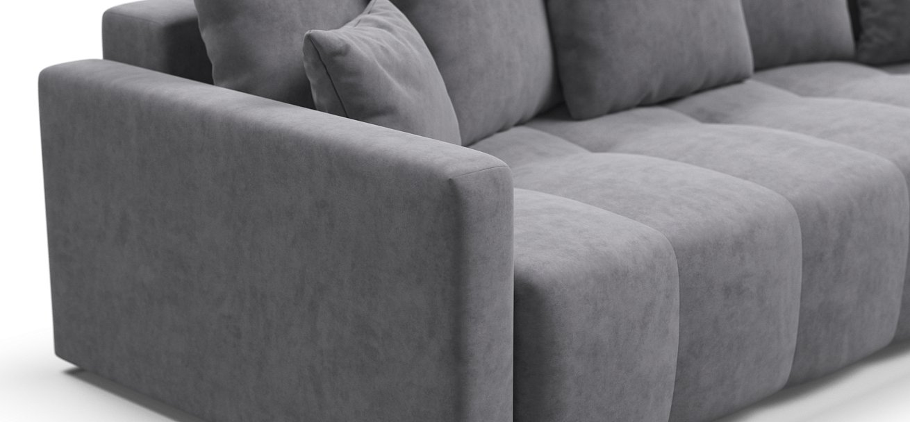 Угловой диван BOSS TREND Велюр Royal агат