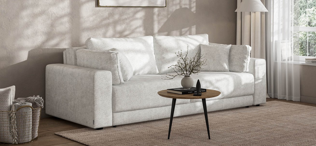 Диван Босс Прайм Шенилл CLOUD милк