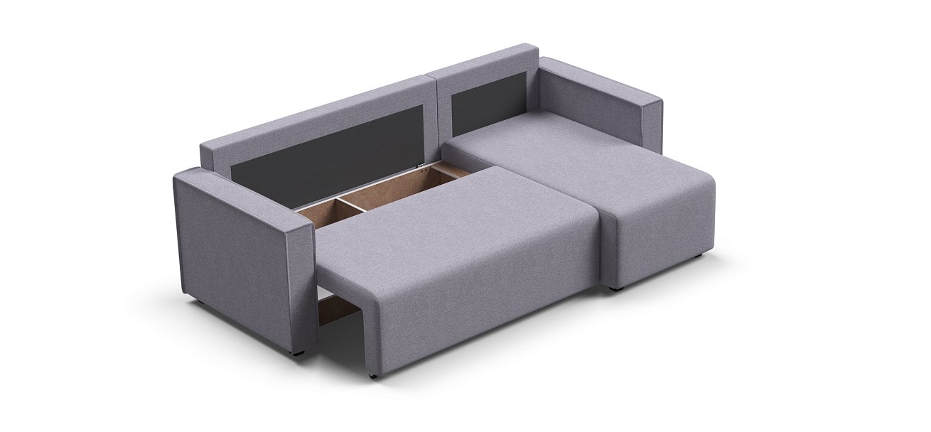 Угловой диван Норд лайт рогожка Malmo платина