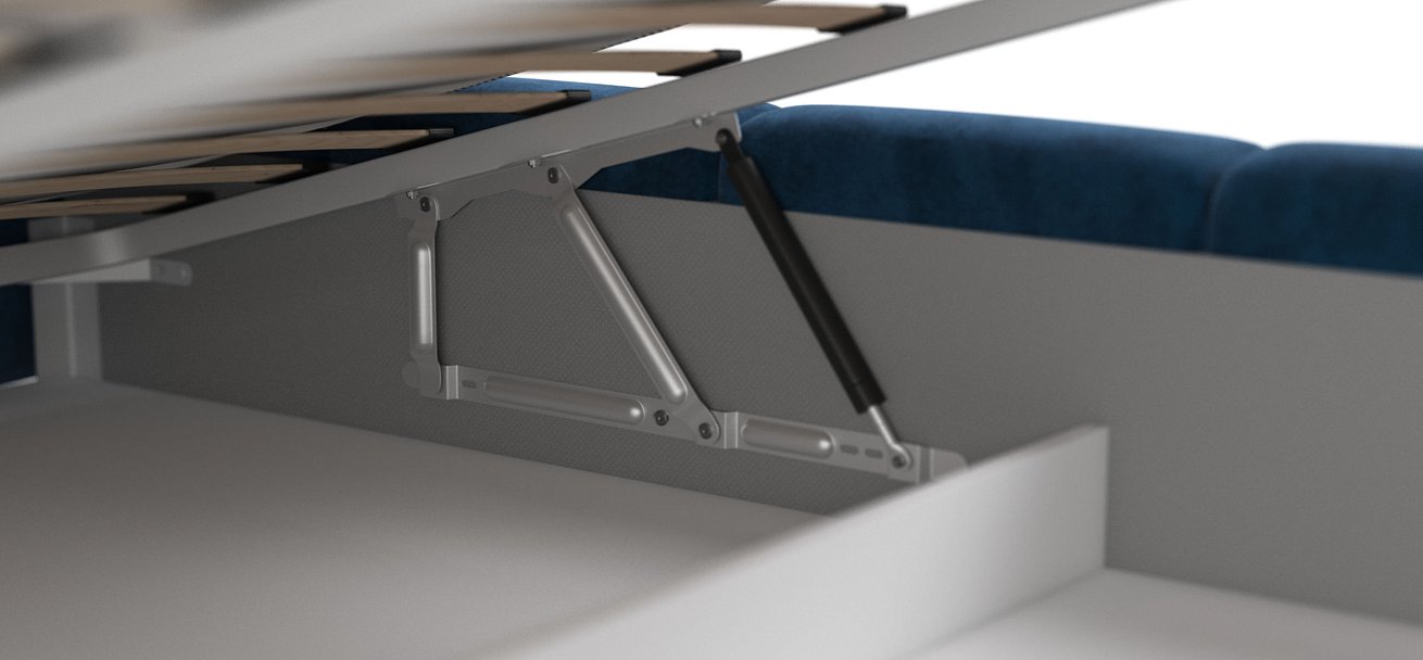 Кровать Босс Дрим 180*200 Про велюр Monolit синяя