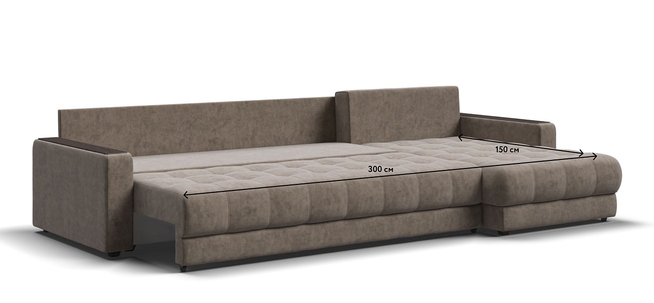 Угловой диван BOSS 3.0 MAX Велюр Роял тауп