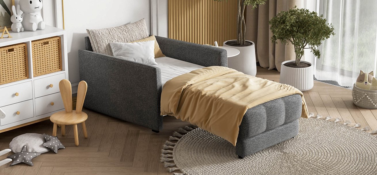 Кресло-кровать BOSS LOFT рогожка Malmo серый