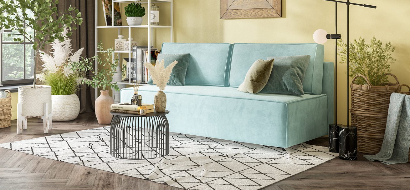 Диван NORD mini велюр Monolit аква