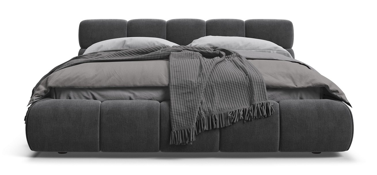 Кровать Босс Дрим 160*200 Про велюр Monolit серая