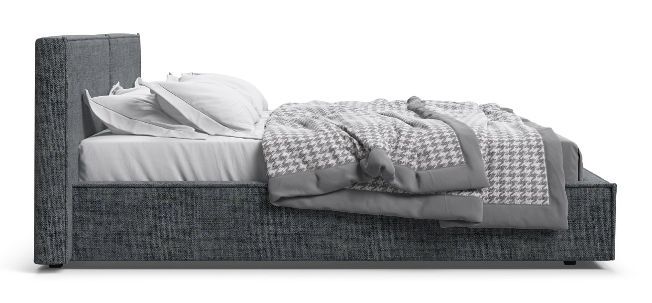 Кровать NORD Шенилл IQ серая