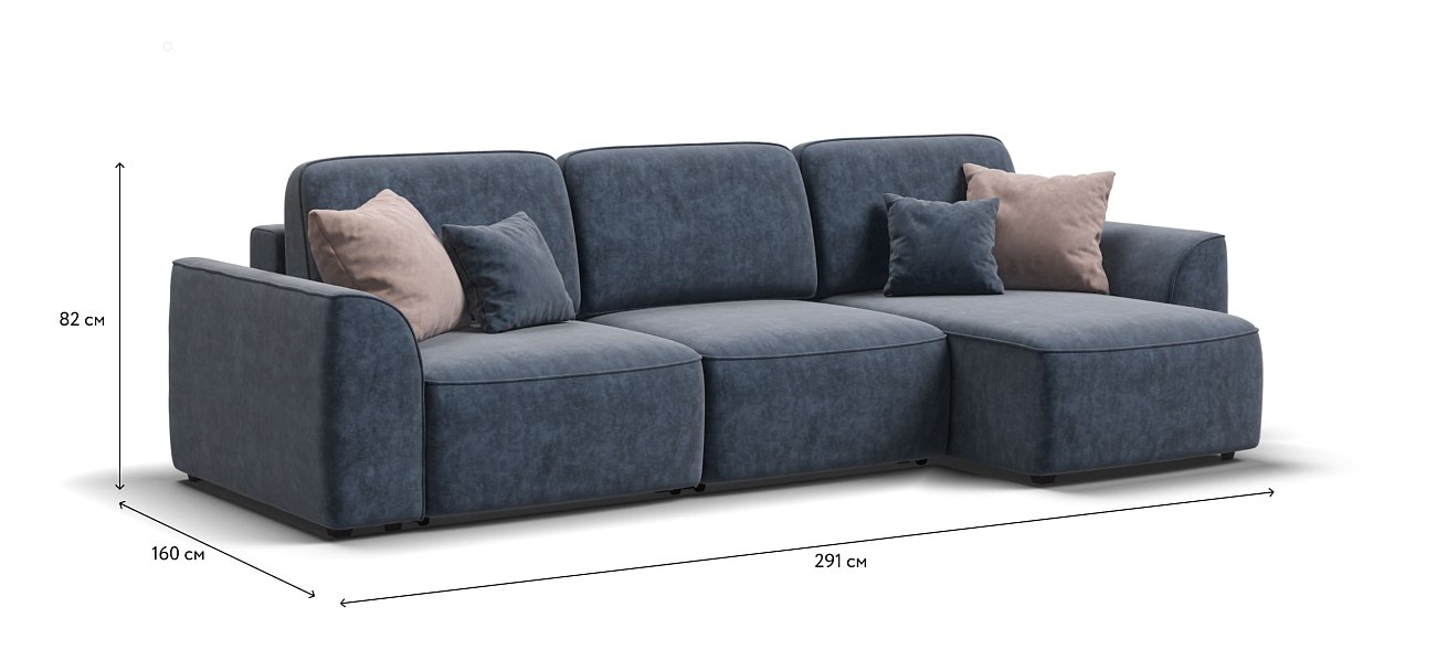 Угловой диван KING SE Велюр Royal топаз NEW