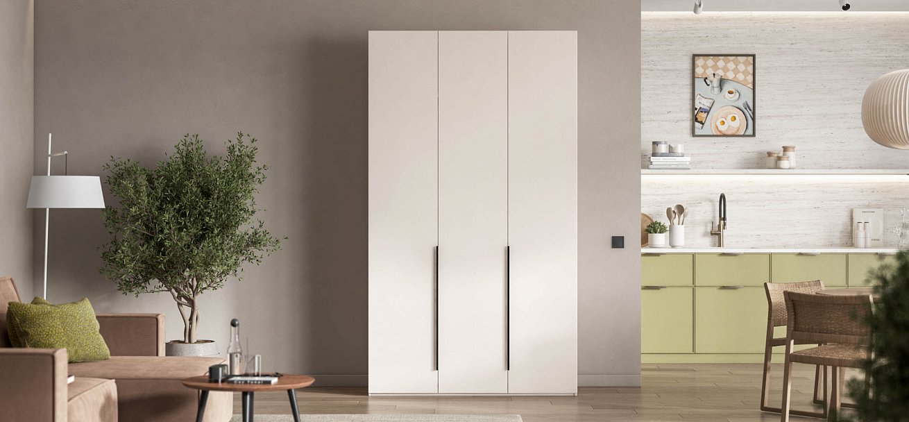 Босс Стандарт 135*236 шкаф распашной 3Д+ящики Кашемир