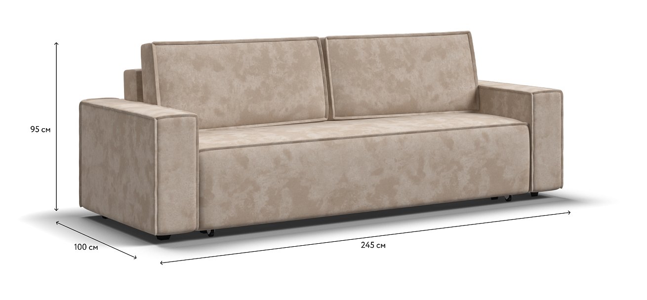 Диван Норд Велюр Alkantara пепел