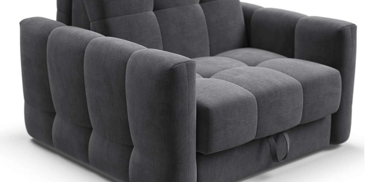 Босс Слип кресло-кровать Велюр Монолит серый