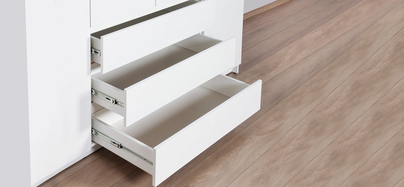 Идея 180 шкаф распашной 4Д+ящики Белый