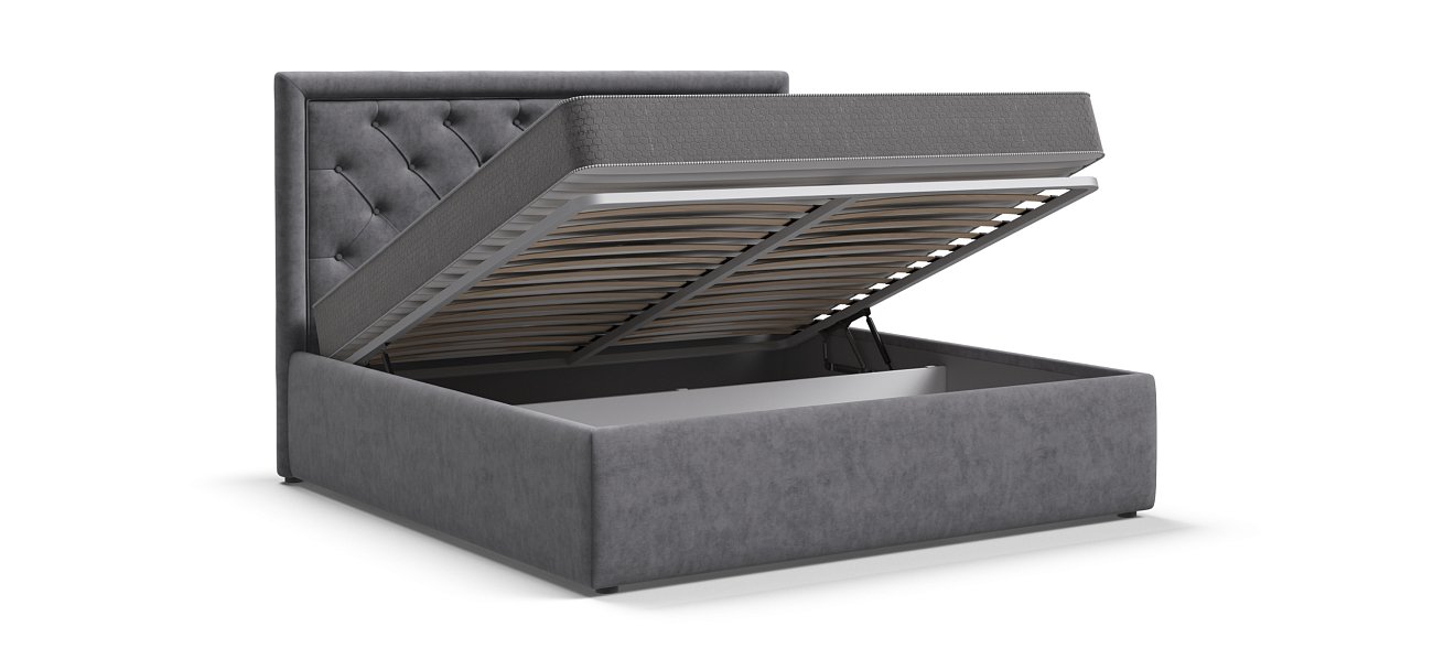 Кровать Босс Классик 180*200 Про Велюр Роял агат