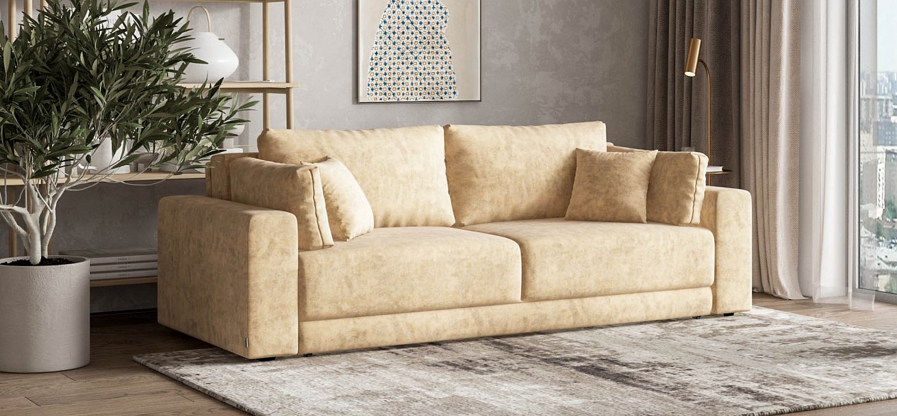 Диван Босс Прайм Велюр Роял шампань