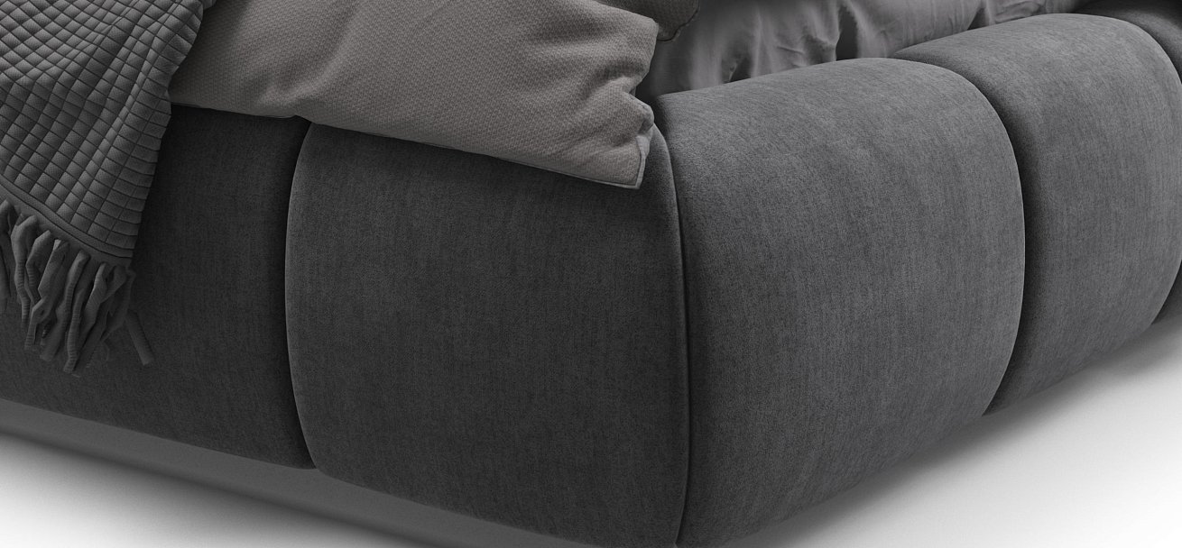 Кровать Босс Дрим 180*200 Про велюр Monolit серая