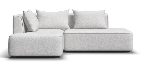 Кинг Твин угловой диван Шенилл Клауд крем левый