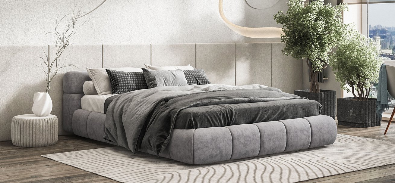 Кровать Босс Дрим 180*200 Про Велюр Роял агат