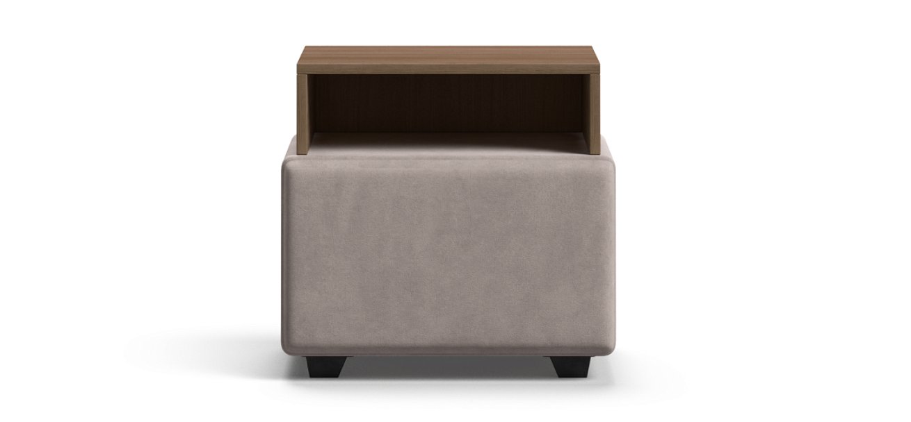 Тумба Босс Велюр Монолит латте, Орех селект