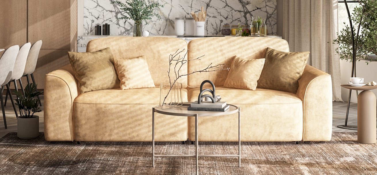 Диван KING SE Велюр Роял шампань