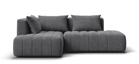 Босс Твин угловой диван левый Шенилл Клауд графит