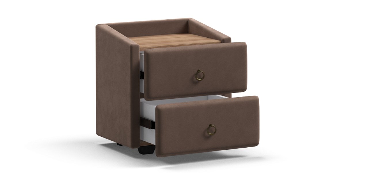 Тумба Босс Классик Велюр Монолит Мокко, Орех Селект