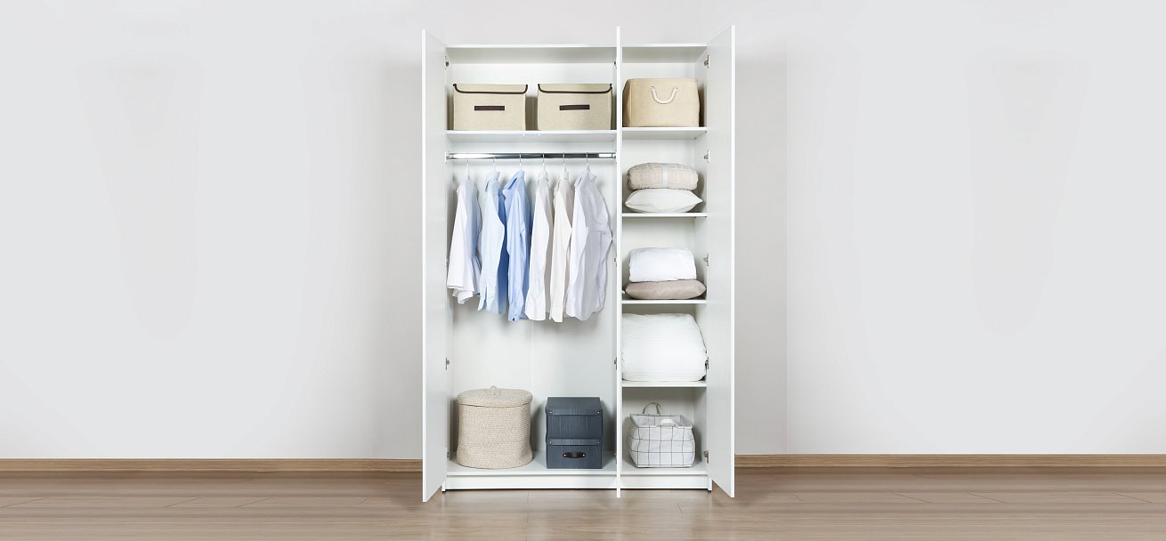 Идея 120 шкаф распашной 3Д Белый