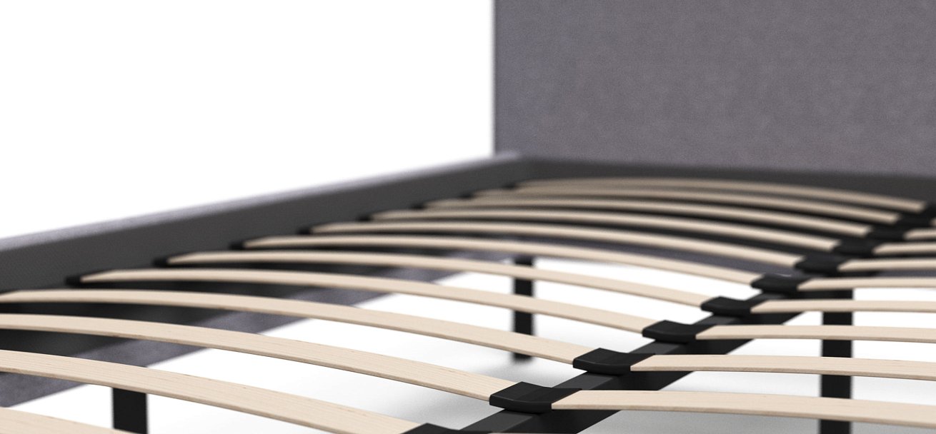 Кровать Уна мини рогожка Malmo платина, Чёрная