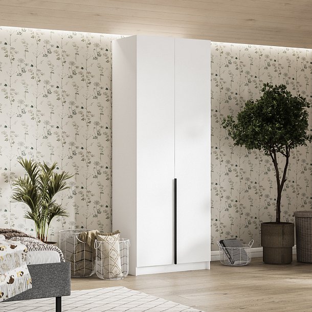 Рим 80 шкаф распашной 2Д Белый