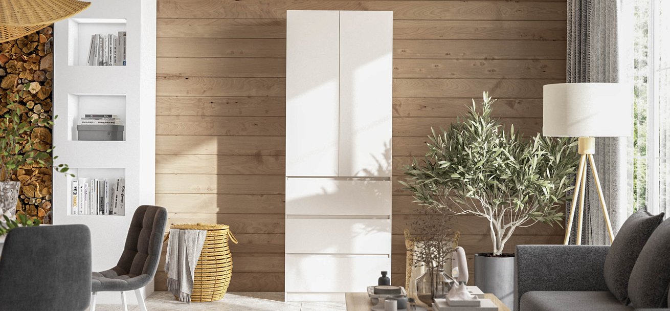 Идея 80 шкаф распашной 2Д+ящики Кашемир