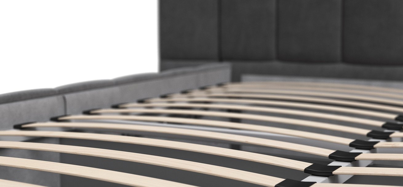 Кровать BOSS.XO 180*200 велюр Monolit серая