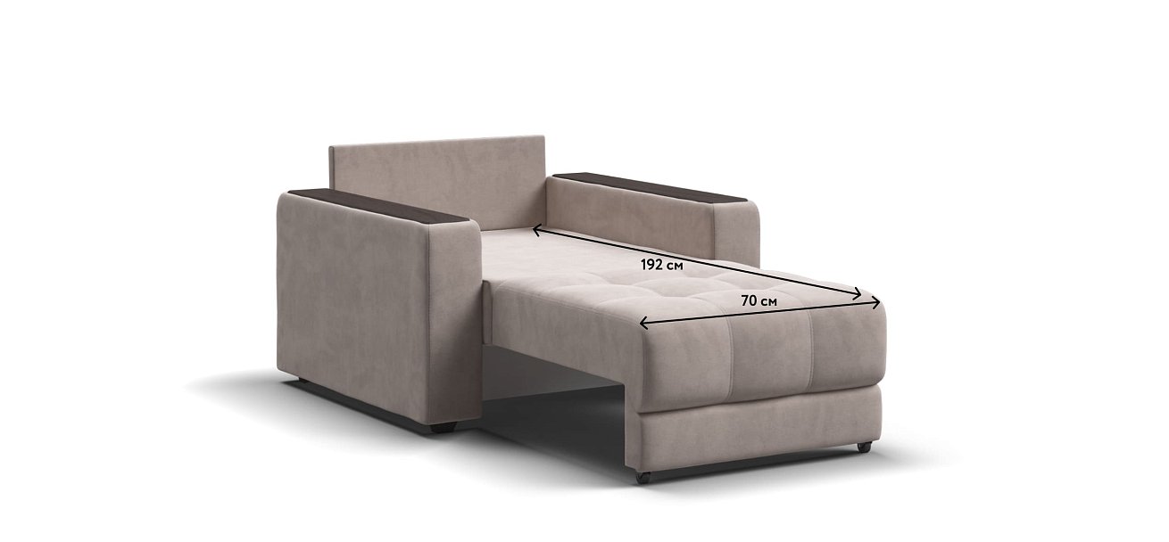 Кресло-кровать BOSS 2.0 велюр Monolit латте