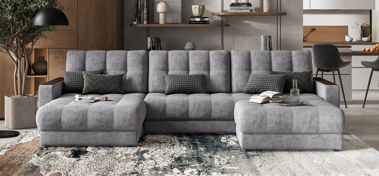 Угловой диван BOSS 3.0 MAX Велюр Роял агат