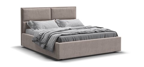 Кровать MILA 160 велюр Monolit латте