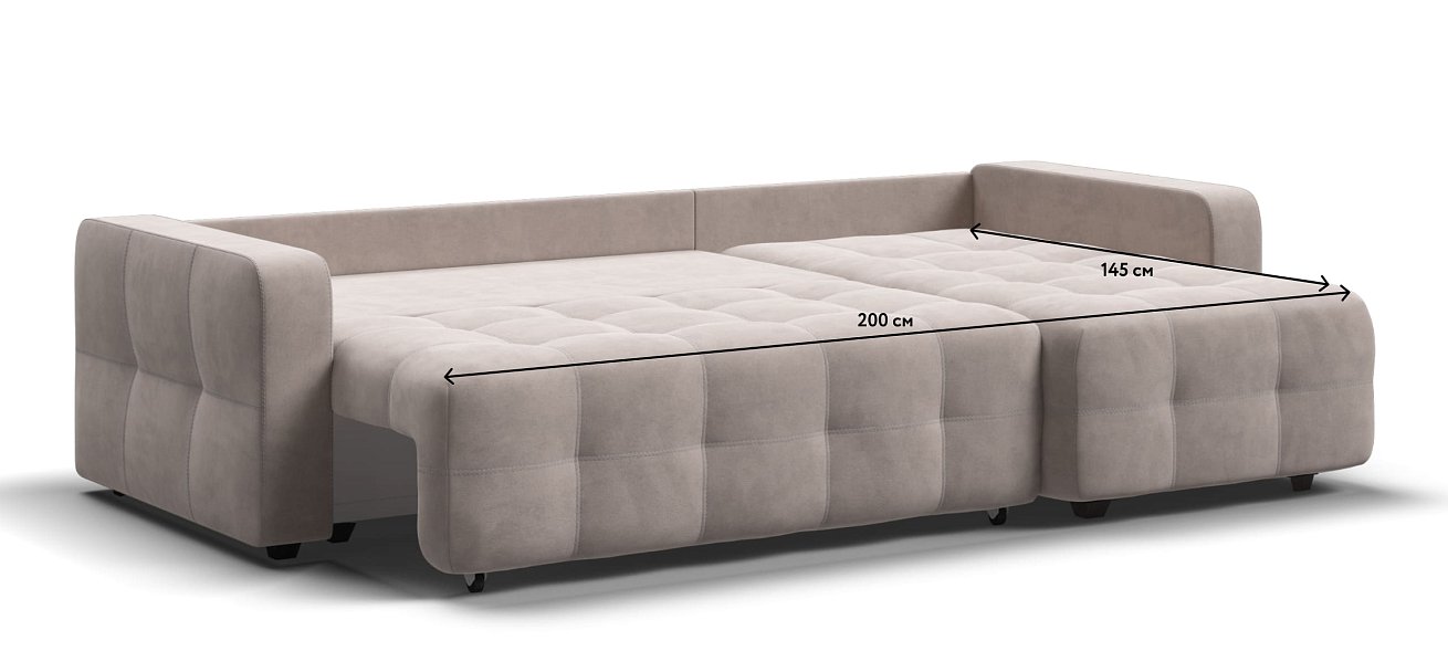 Угловой диван Dandy euro SE велюр Monolit латте