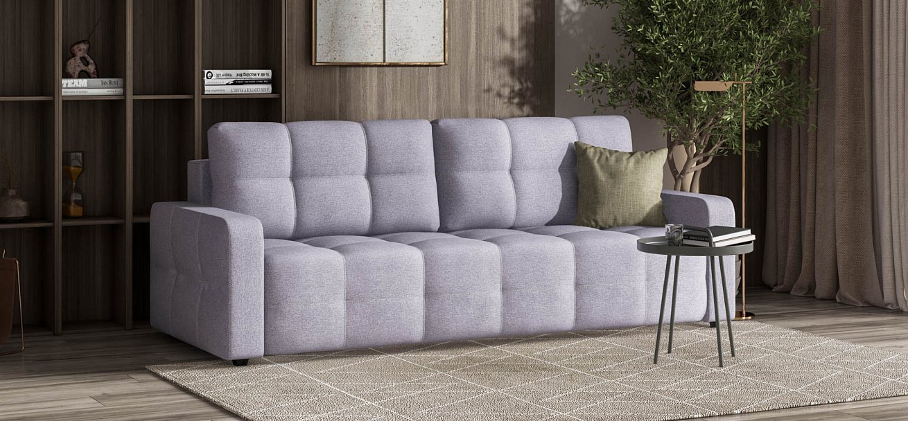 Диван Денди рогожка Malmo платина