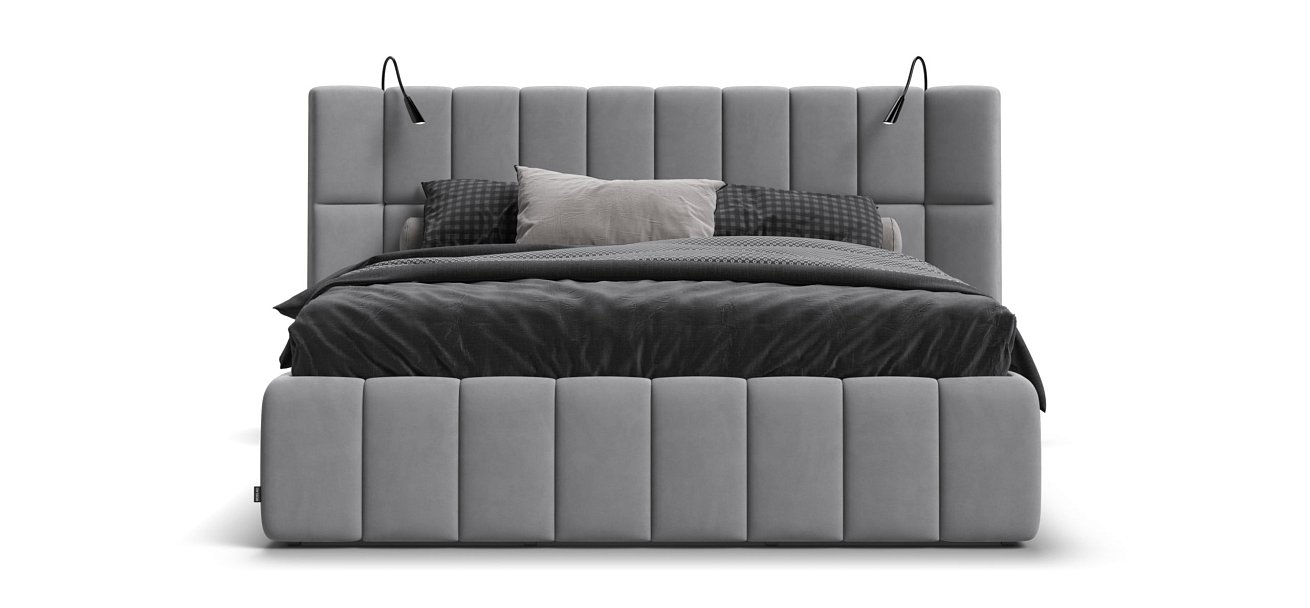 Кровать BOSS.XO 180*200 велюр Monolit сталь