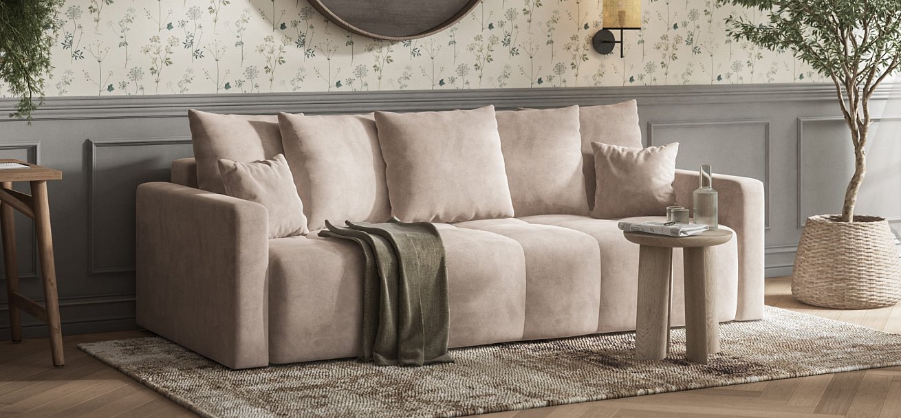 Диван BOSS TREND Велюр Monolit латте