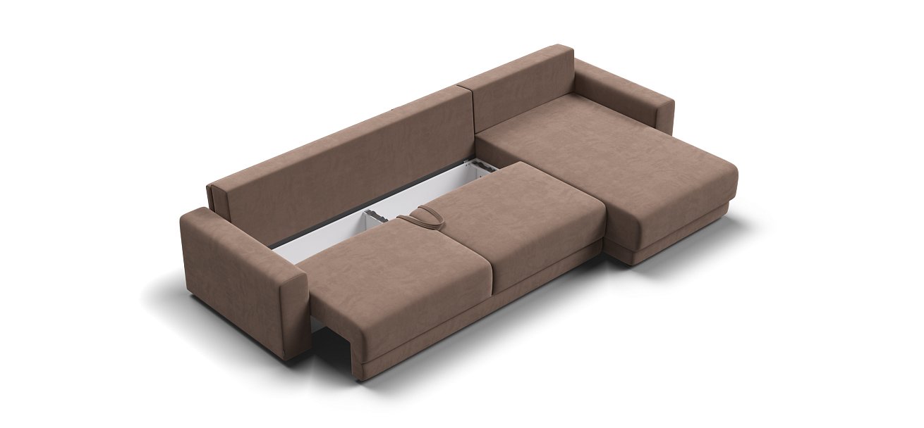 Угловой диван Босс Прайм Макс Велюр Monolit мокко