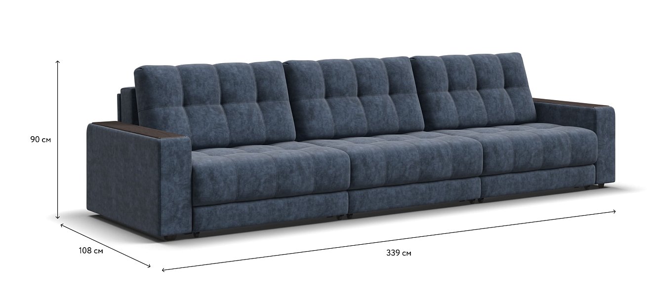 Диван BOSS GRAND Велюр Royal топаз NEW