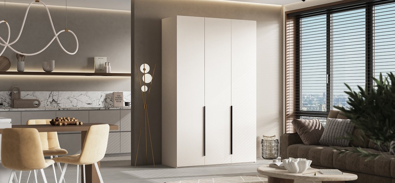 Шкаф BOSS STANDART 150 - 3Д Кашемир серый