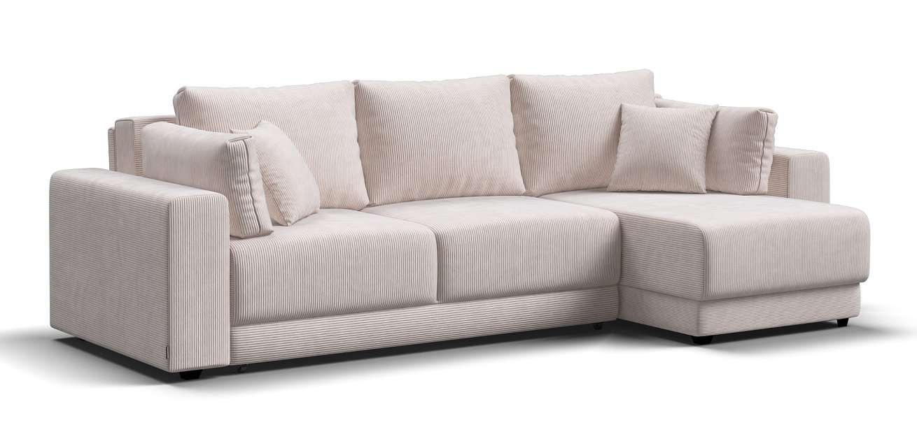 Угловой диван Босс Прайм ХЛ Вельвет CORD бежевый