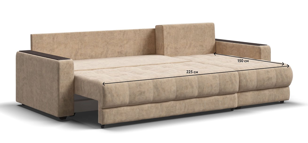 Угловой диван BOSS 3.0 Classic XL Велюр Роял шампань