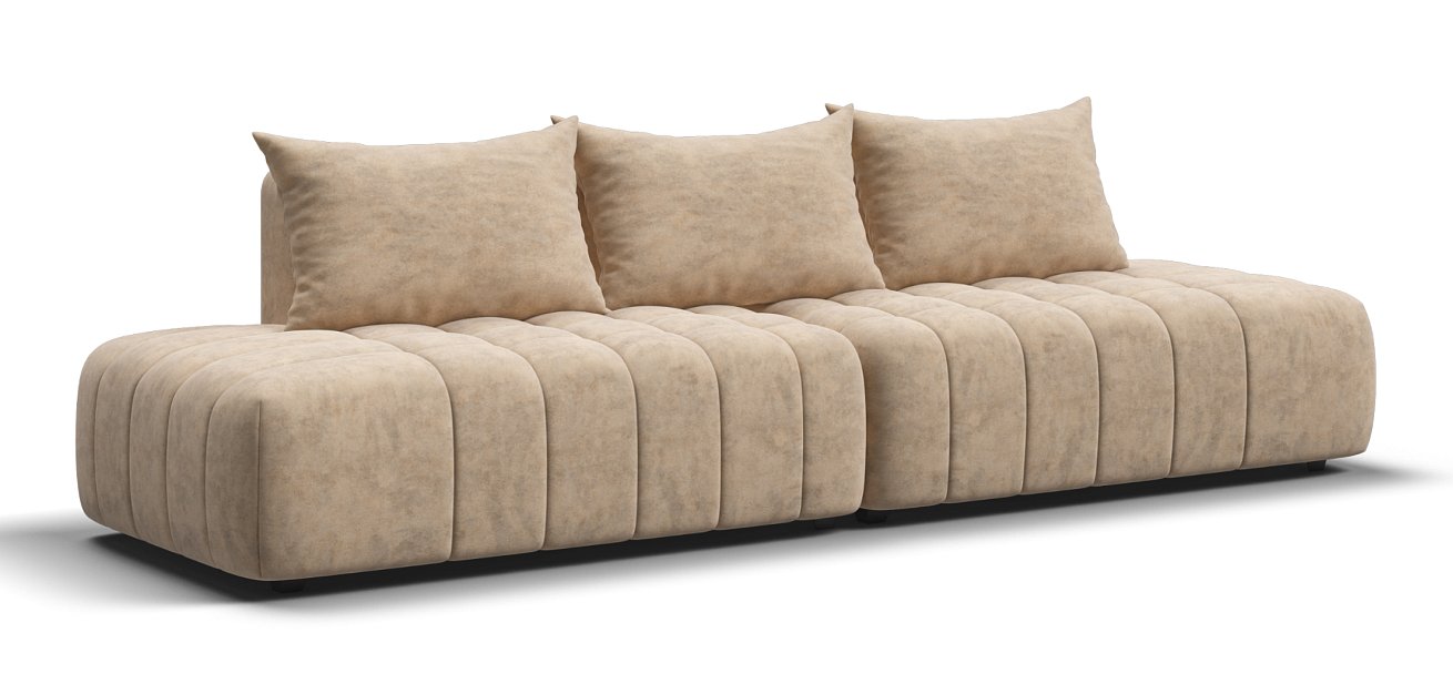 Диван Босс Твин прямой Велюр Роял шампань