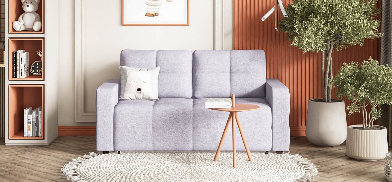 Диван Dandy Compact рогожка Malmo платина