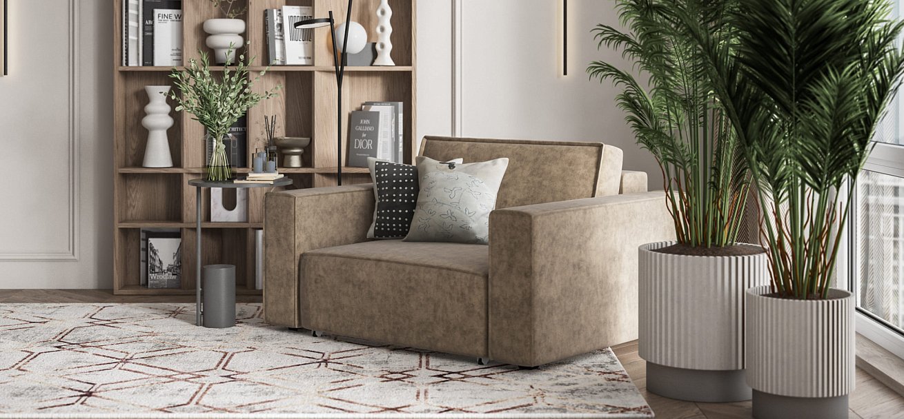 Кресло BOSS SOFT MODOOL Велюр Royal тауп NEW