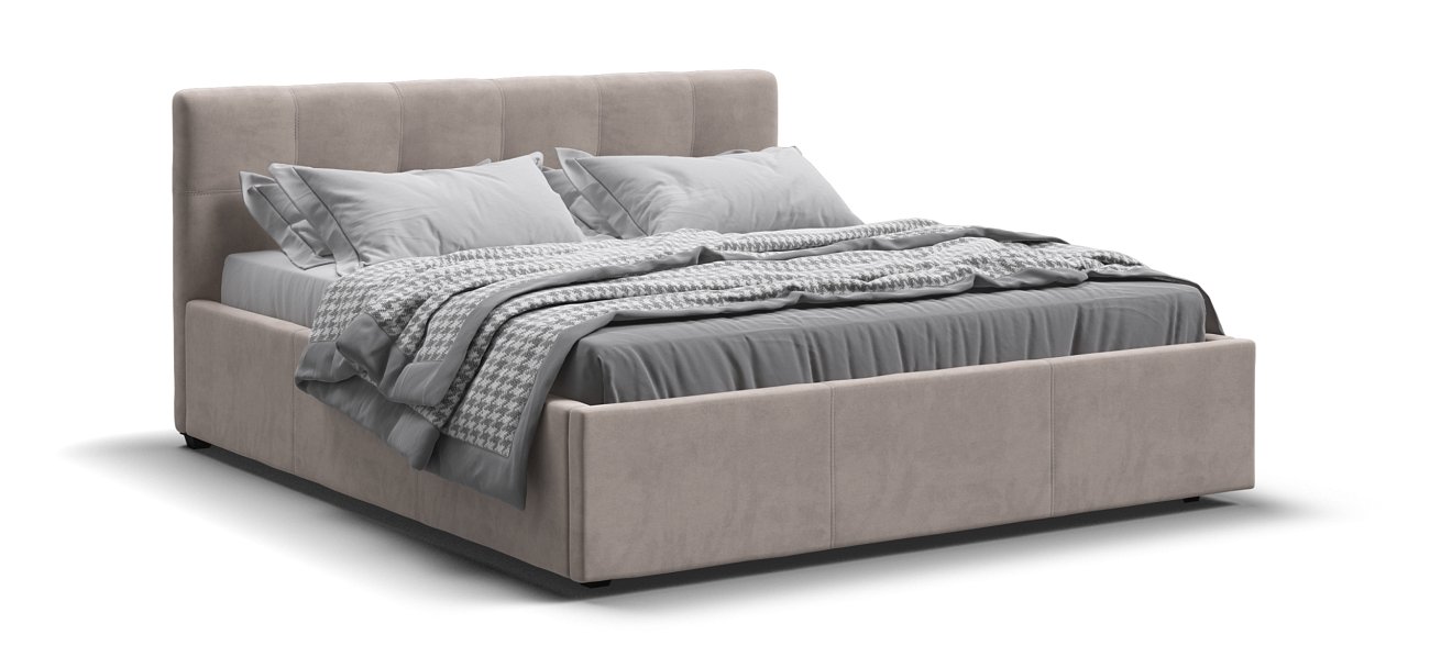 Кровать Белла 160*200 велюр Monolit латте