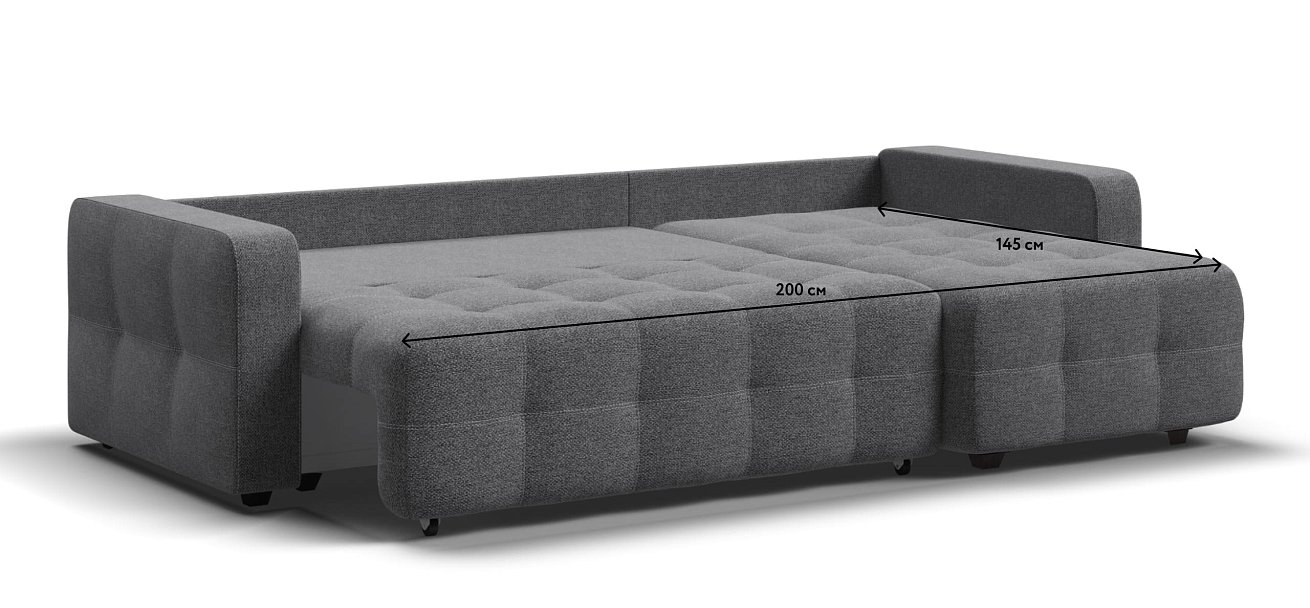 Угловой диван DANDY Euro SE Рогожка Malmo серый