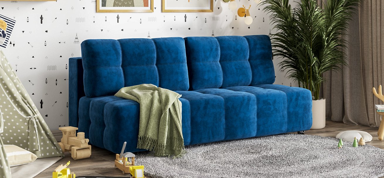 Диван Dandy MINI SE велюр Monolit синий
