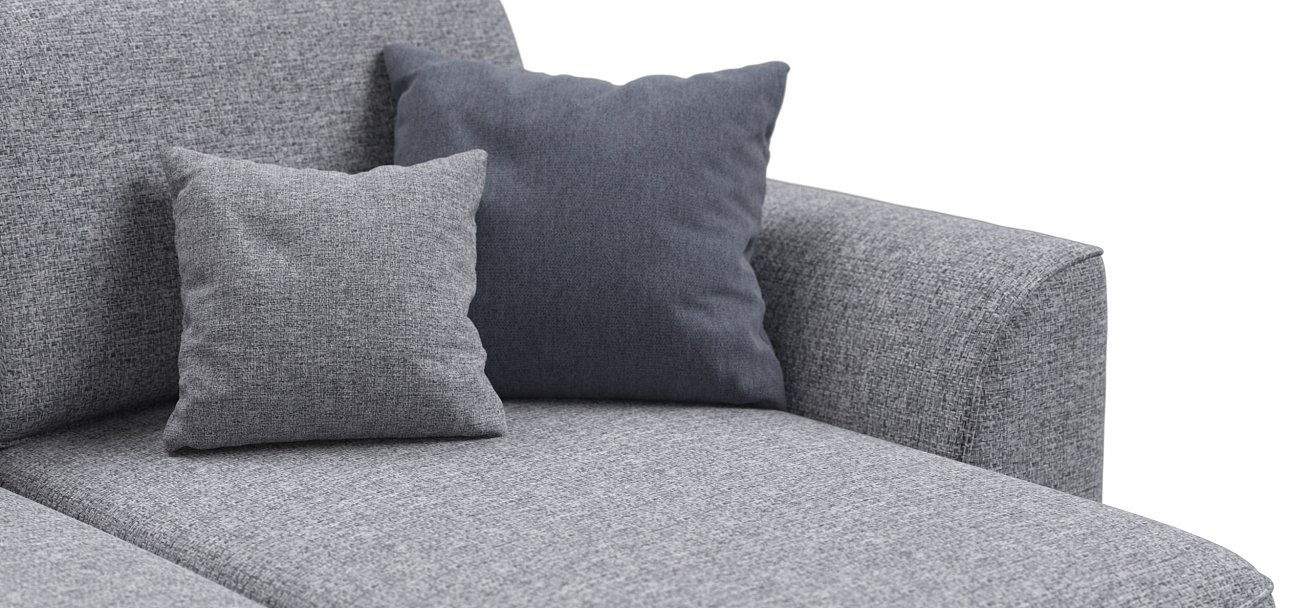 Угловой диван KING SE Рогожка Vento серый